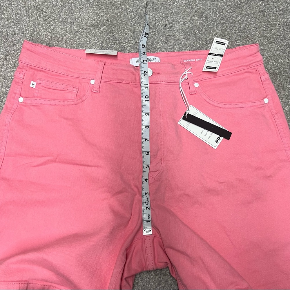 Judy Blue Shorts Women’s 3XL Pink High Waist Tummy Control Denim JB150285 NEW - Picture 5 of 10